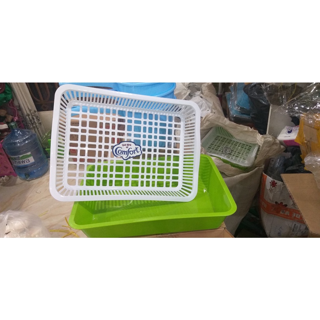 Khay úp ly  nhựa Tân Lập Thành kt 30x22x6 cm, Khay úp ly chữ nhật
