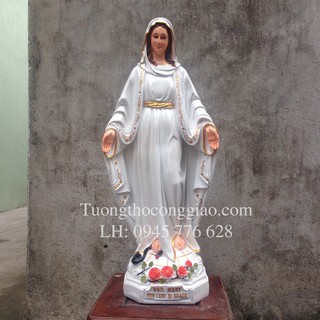 Tượng Đức Mẹ Ban Ơn 70cm Composite