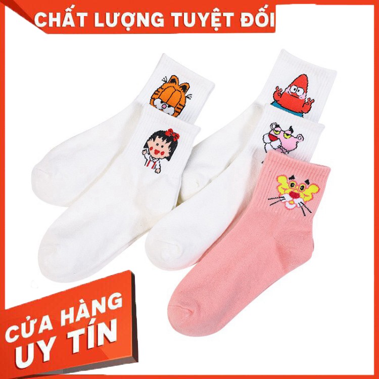 TẤT VỚ HOẠT HÌNH NHẬT BẢN VÀ HÀN QUỐC HÚT ẨM, KHỬ MÙI, ÊM CHÂN VẢI SIÊU BỀN SIÊU MỀM [XINH XẮN]