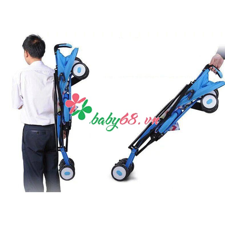 Xe đẩy lưới cho trẻ gấp siêu gọn như chiếc ô che Baobaohao 605A