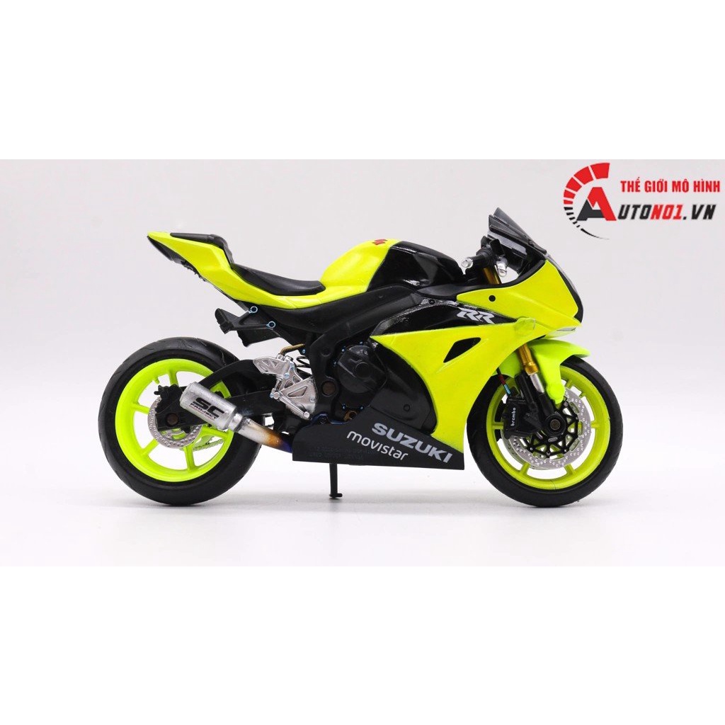 MÔ HÌNH XE ĐỘ SUZUKI GSX-R1000 BLACK GREEN 1:12 AUTONO1 D191