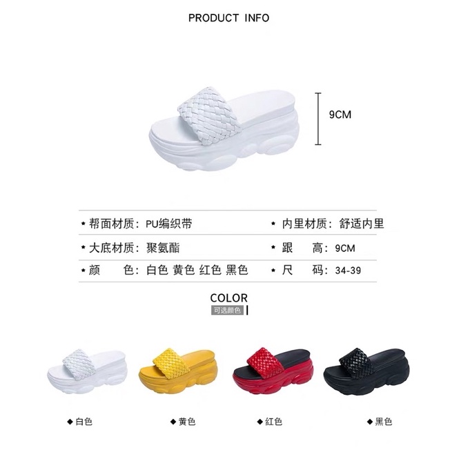 Dép xuồng siêu nhẹ cao 8cm sẵn vàng 37 đỏ 38 39 trắng 36 đen 34