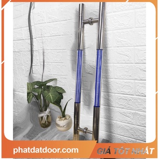 -tay nắm bọt sọc xanh -tay nắm cửa kính