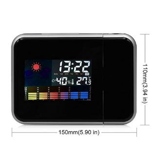 Electronic LED Clock with Weather Projector