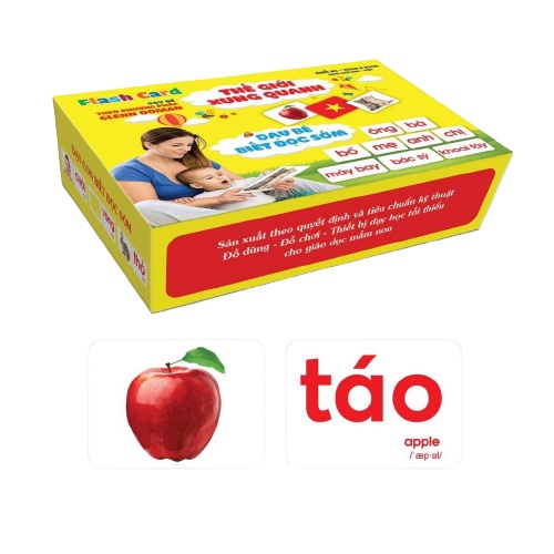 Bộ thẻ Flashcard Việt Hà Dạy trẻ về thế giới xung quanh size A5 15x21cm 100 thẻ 15 chủ đề