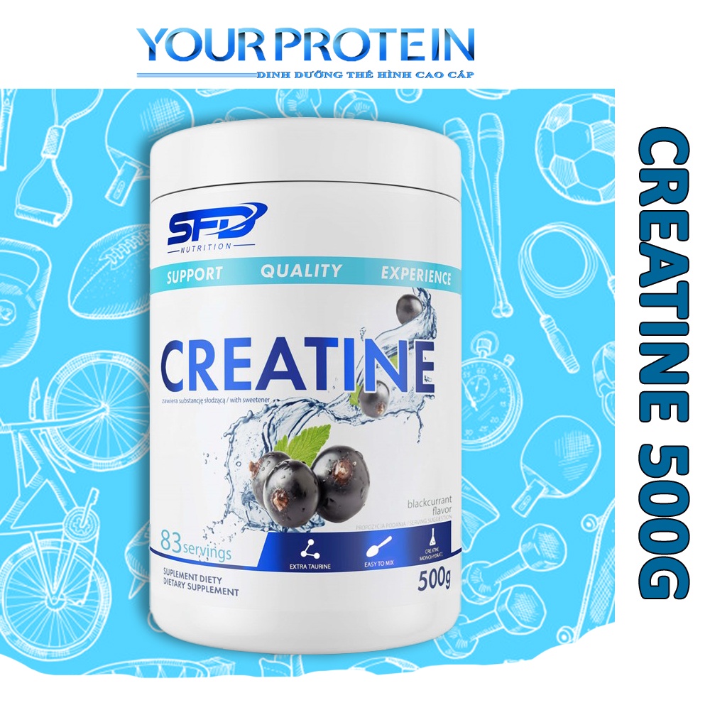 SFD CREATINE MONOHYDRATE 500g - TĂNG SỨC MẠNH, SỨC BỀN, PHÁT TRIỂN CƠ BẮP