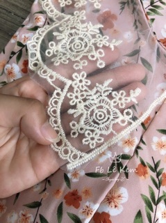 Váy hoa cổ ren (hàng thiết kế)