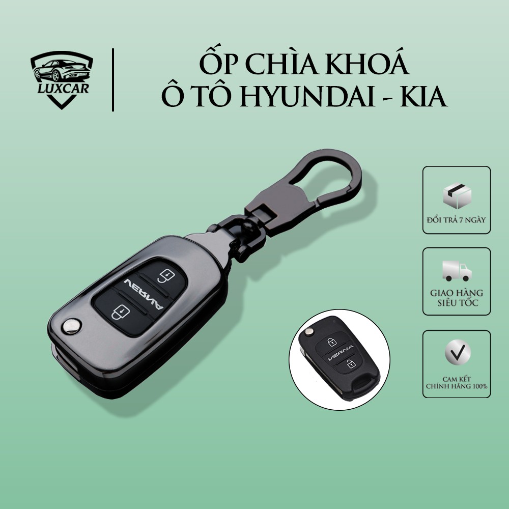 Ốp khoá xe ô tô LUXCAR dành cho dòng xe Hyundai - Kia đời cũ chìa gập (Avante, Morning, Accent, Elantra đời cũ)