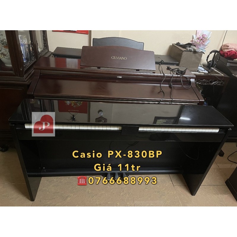 Đàn Piano Casio PX-830BP màu đen bóng cực đẹp