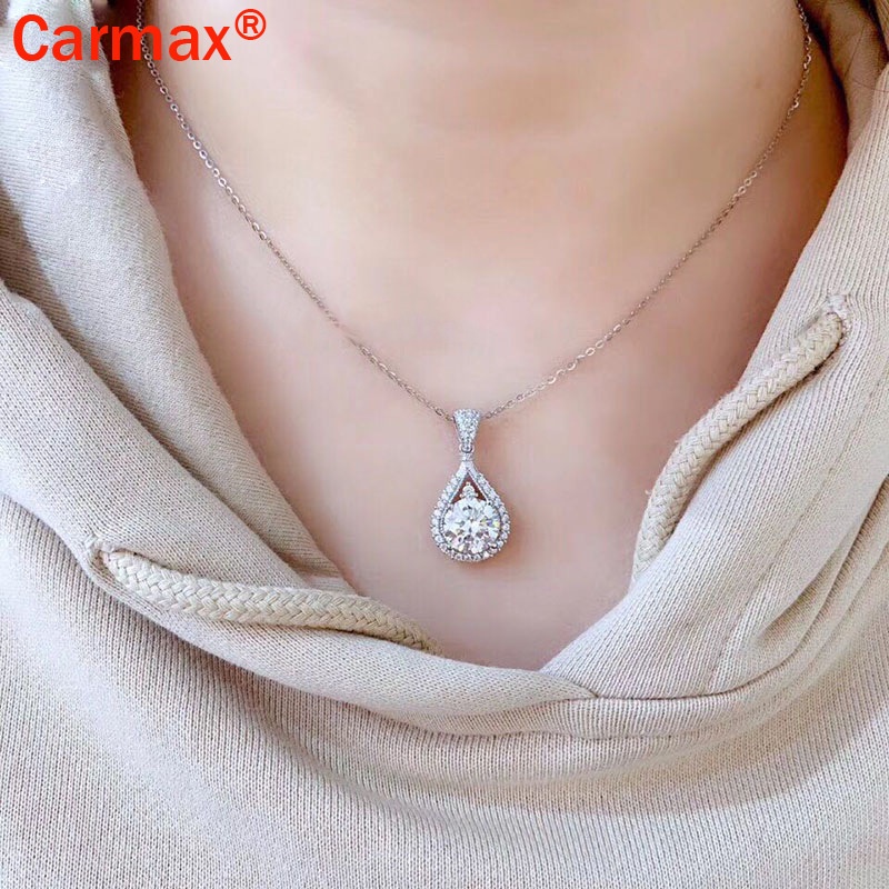Mặt dây chuyền hình giọt nước họa tiết Moissanite thiết kế độc đáo