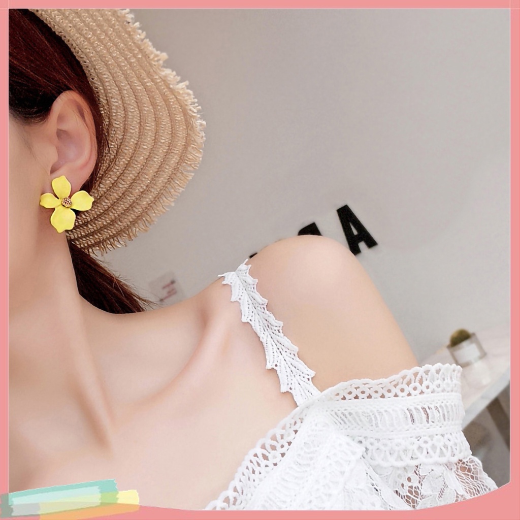 Set 2 Đôi Khuyên Tai HìNh Hoa ĐộC ĐáO ThờI Trang Cho Nữ