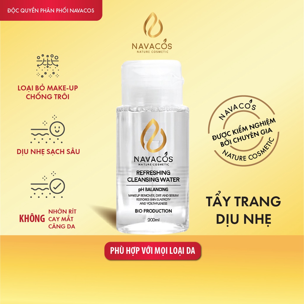 Nước tẩy trang Navacos Refreshing Cleansing Water 200ml