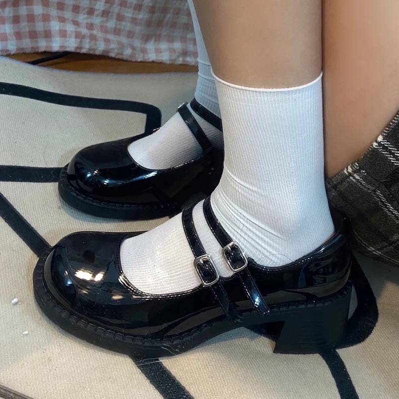 Giày lolita đế cao da mềm đáng yêu, giày búp bê phong cách tiểu thư