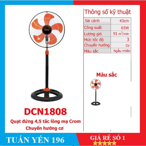 Quạt đứng công nghiệp SENKO DCN1808 65W chính hãng-Bảo Hành 2 Năm