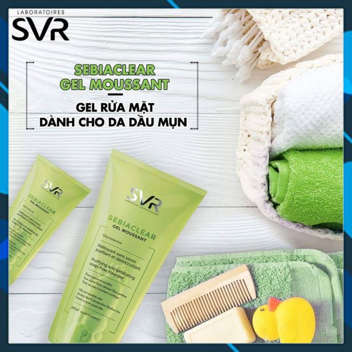 Sữa rửa mặt SVR Sebiaclear Gel Moussant cho da dầu mụn & da nhạy cảm hàng Pháp chuẩn chính hãng - Pink Shop | BigBuy360 - bigbuy360.vn