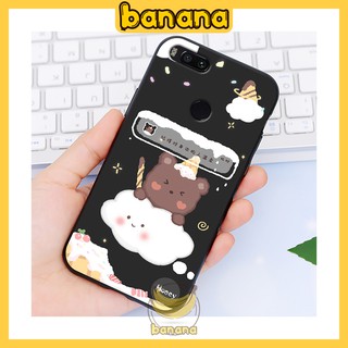 Ốp Xiaomi 🌻 Ốp lưng Xiaomi Mia1 Cute Bear nhựa cao cấp viền silicon - Banana Store