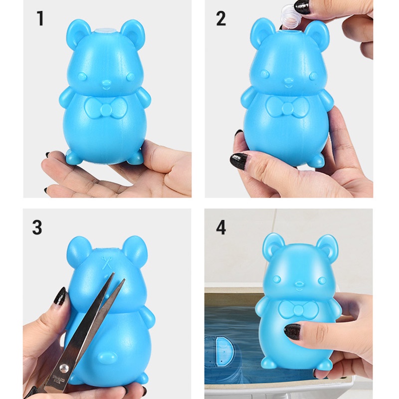 Viên Thả Bồn Cầu Hình Con Lợn Xanh Viên Thả Bồn Cầu Khử Mùi Tiện Lợi