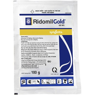 Thuốc trừ nấm bệnh Ridomil Gold 68WG 100g cho phong lan, hoa hồng