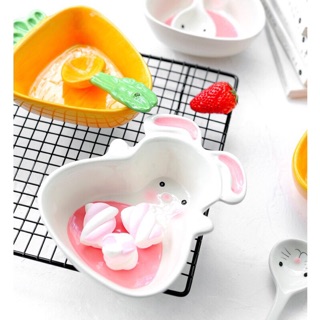 Chén, bát gốm sứ ăn dặm cho bé hình thỏ