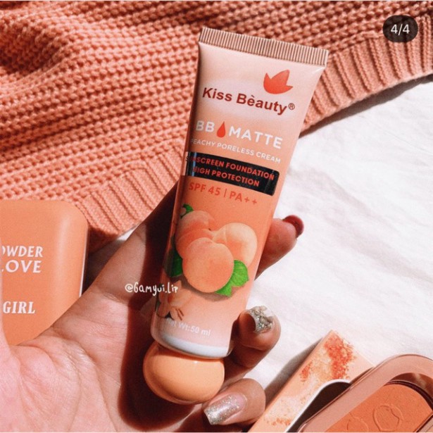 Kem Nền Che Khuyết Điểm Chống Nắng SPF 45/PA+++ Kiss Beauty Pore BB Matte _Lylya Store