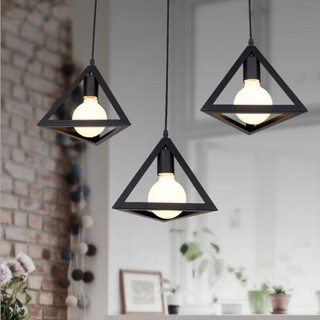 Bộ 3 đèn thả trần trang trí khối hình học THCN132