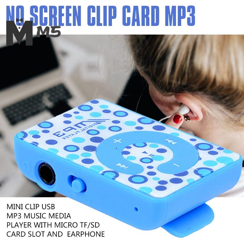 Máy Nghe Nhạc Mp3 Mini Dạng Kẹp Hỗ Trợ Thẻ Nhớ Micro Tf / Sd