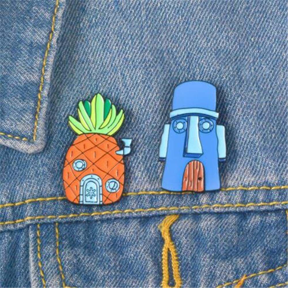 Mmluck Ghim Cài Ba Lô Tráng Men Hình SpongeBob / Ngôi Sao Patrick / SpongeBob Làm Quà Tặng Cho Bé Trai Và Bé Gái