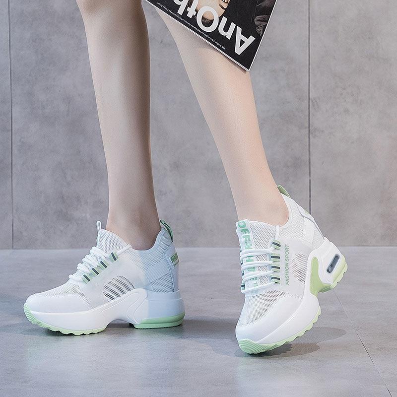 Giày Thể Thao Đế Dày Phối Lưới Thoáng Khí Phong Cách Mùa Hè 2022 Mới Cho Nữ