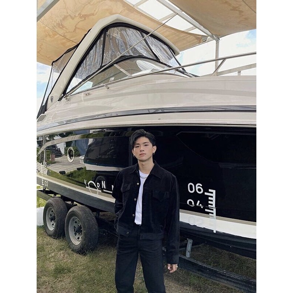 OUTBREAK - ÁO KHOÁC NHUNG FORM CROP *OUTBREAK JACKET*