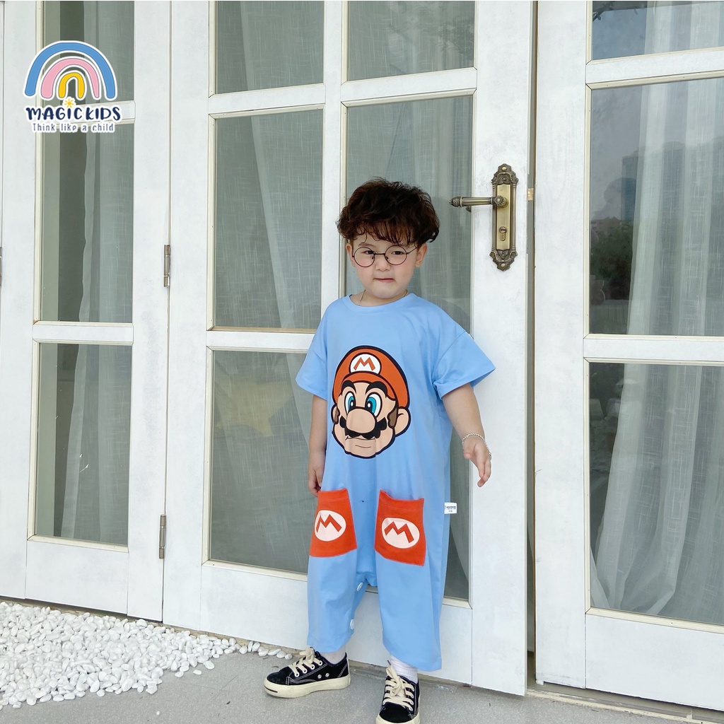 Bộ body ngủ hình thú Magickids cho bé trai bé gái dáng rộng mềm mại thoáng khí BL21001