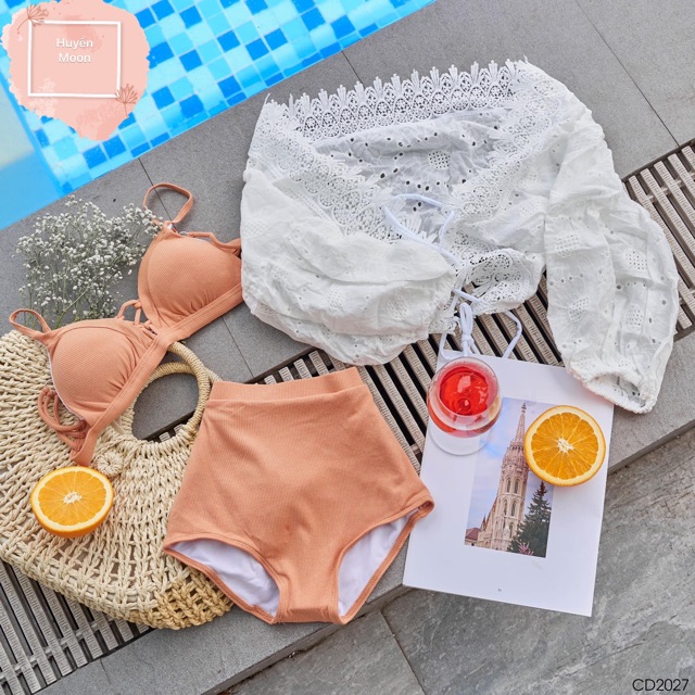 Set bikini + croptop trắng | BigBuy360 - bigbuy360.vn