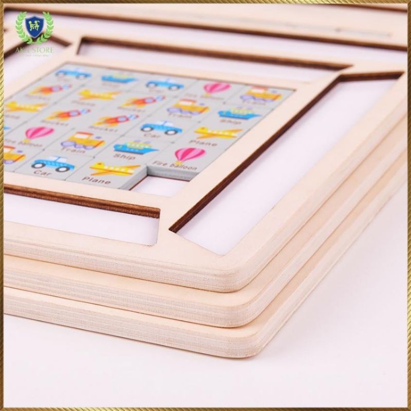 BỘ ĐỒ CHƠI GỖ XẾP HÌNH PiKa Chu LUYỆN TƯ DUY CHO BÉ