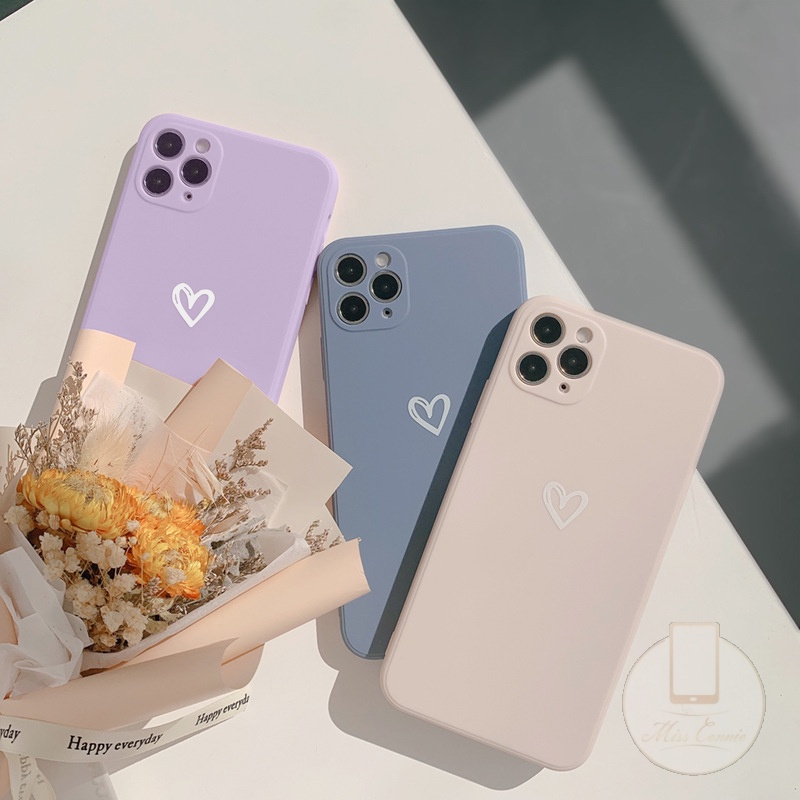 Ốp điện thoại TPU dẻo mẫu trái tim thích hợp cho Iphone 7 8 6 6s Plus 11 12 Pro Max X Xr Xs Max Se 2020