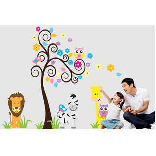 Decal Vườn thú ngộ nghĩnh 01