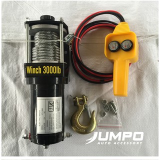 Tời điện kéo xe 12V/24V 3000LB (1.3 tấn) dùng trên ô tô