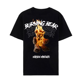 Áo Mikenco BURNING BEAR hình gấu nam nữ phong cách trẻ trung, vải xịn, mặc form cực đẹp