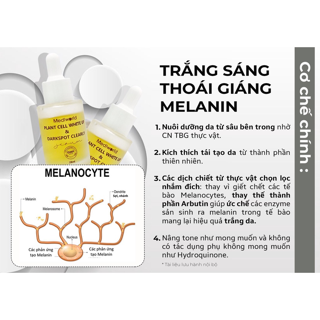 Plant cell white up & darkspot clearly - tinh chất trắng da mờ sạm nám
