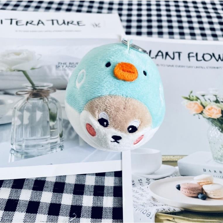 Gấu bông chó shiba cosplay cá tròn ú nu 6-8cm