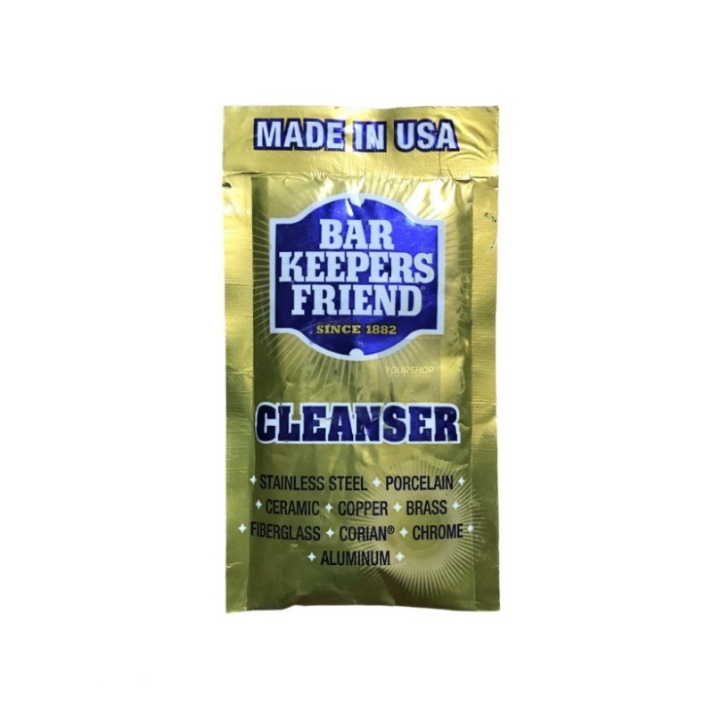 Bột làm sạch thần thánh - Bar keepers friend - sạch kính, vòi, xoong nồi, vết ố [Mẫu Thử]