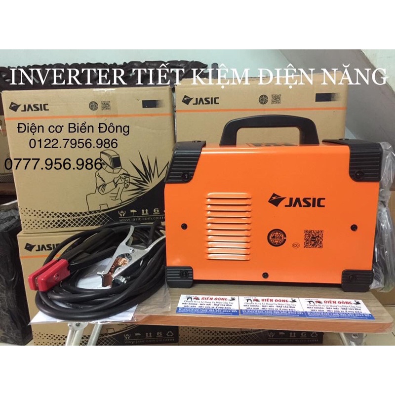 Máy Hàn 🍊 FREESHIP 🍊 Tặng bộ mặt nạ Hàn bó 20 que hàn Hàn que chấm boong 4 ly với máy hàn JASIC ARC-200E mới Anh Quốc