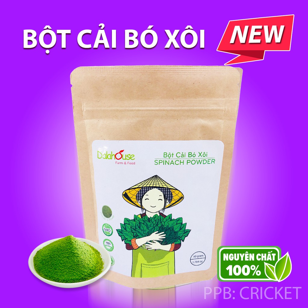 Bột Cải Bó Xôi nguyên chất Dalahouse 50g