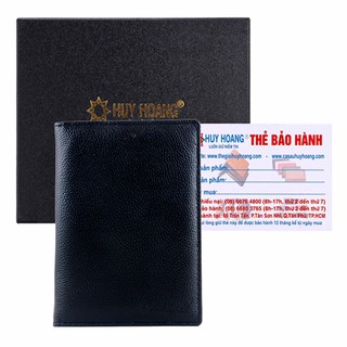 Ví Passport da bò màu đen PH9105