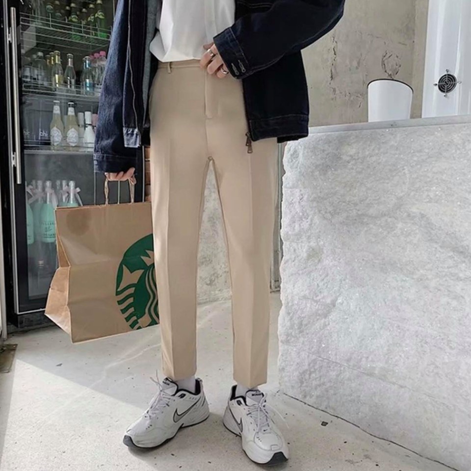 Quần baggy unisex nam nữ vải tây âu cao cấp phong cách hàn quốc form chuẩn ống suông dễ phối đồ | HD2000SHop | BigBuy360 - bigbuy360.vn