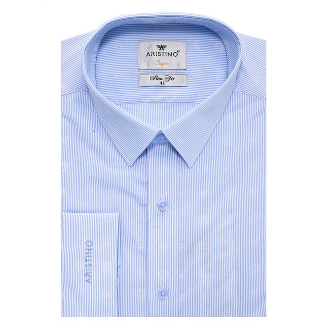 Áo sơ mi nam công sở dài tay ARISTINO sợi sồi dáng ôm Als11808