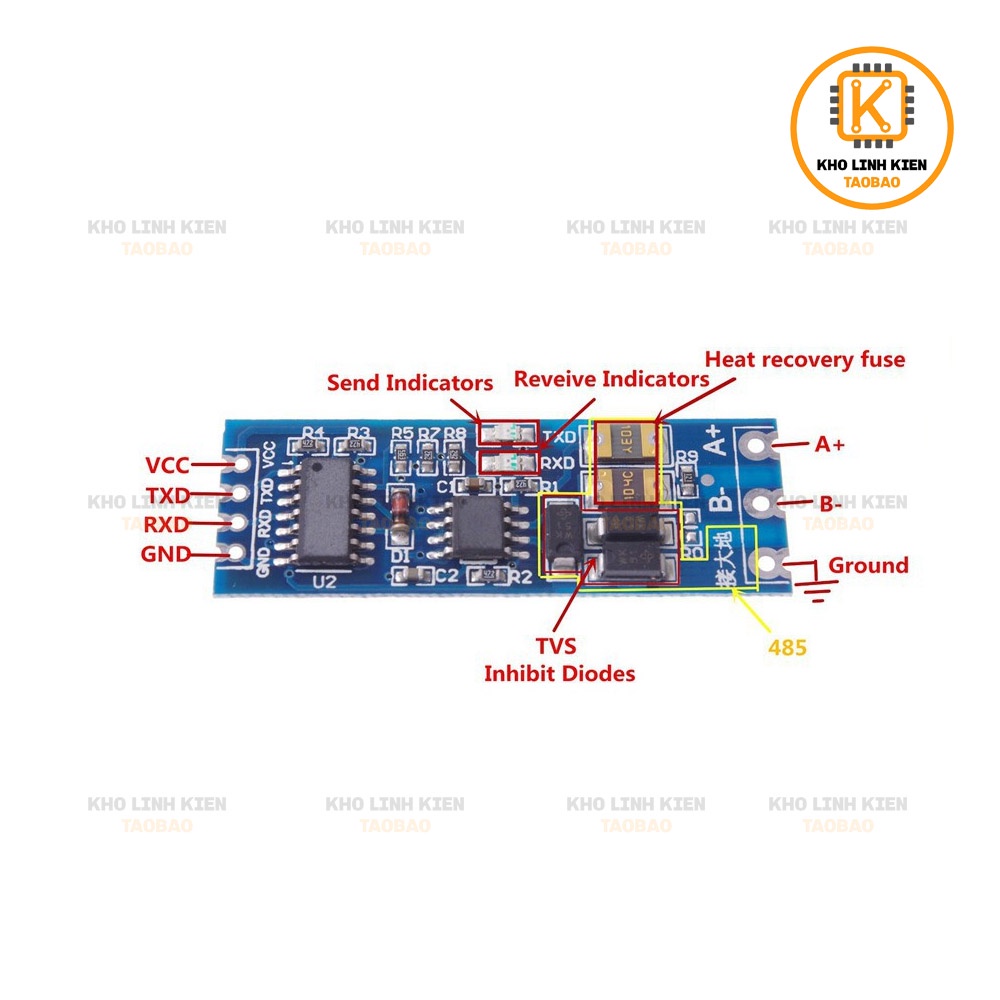 Module RS485 RS485-TTL01 Giao Tiếp RS485 tốc độ cao