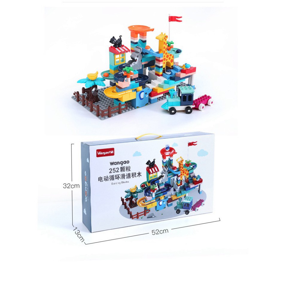 Bộ xếp hình Lego Duplo 252 chi tiết trượt chạy bằng pin RẺ NHẤT SHOPEE