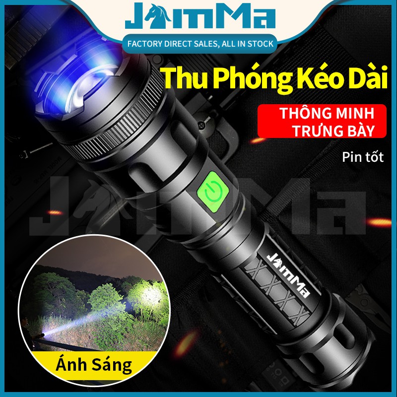 Đèn pin LED 4000 lumens 3 chế độ sáng sạc USB phù hợp cho cắm trại/đi bộ/đi bộ/đi bộ/đạp xe