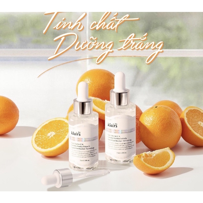 [Hàng auth] Tinh Chất Vitamin C Dưỡng Sáng Da, Mờ Thâm Klairs Freshly Juiced Vitamin Drop 35ml