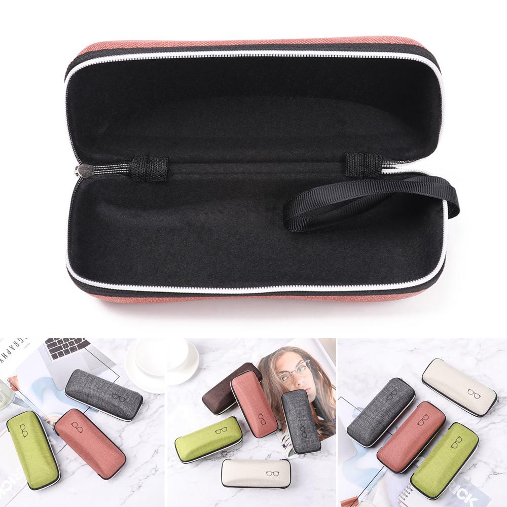 CLEVER Hộp Đựng Mắt Kính Có Khóa Kéo In Họa Tiết Thời Trang Giá Đỡ