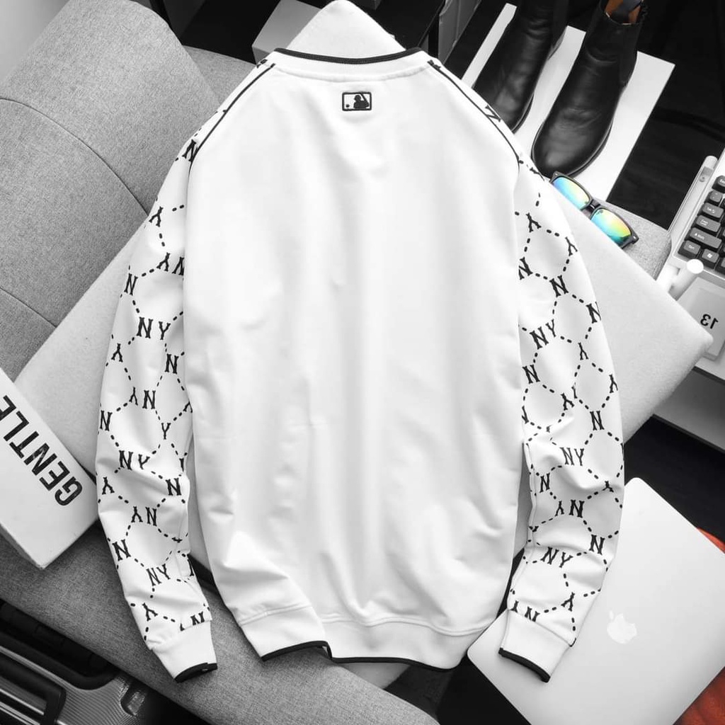 Áo sweater thun nỉ dài tay unisex NY đen trắng, logo thêu vải cao cấp cho nam,nữ hàng hiệu đi chơi TPT Shop 2021ML04 | BigBuy360 - bigbuy360.vn
